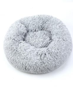 Light gray cat bed for heated cats