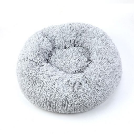 Light gray cat bed for heated cats